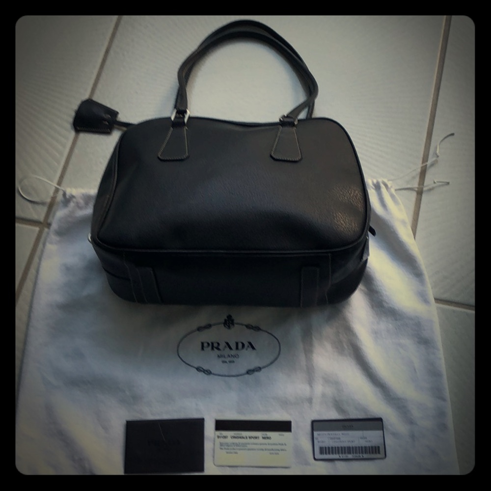 Vintage leather Prada bag